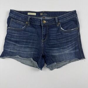 KUT from the Kloth Womens Gidget‎ Fray Denim Jean Shorts Raw Hem Size 8 Stretch
